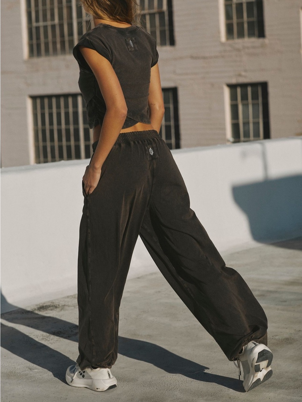 Free People Hot Shot Cross Over Pants - Picture 2 of 10
